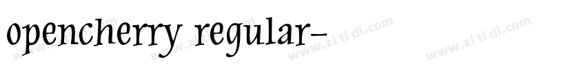 opencherry regular字体转换